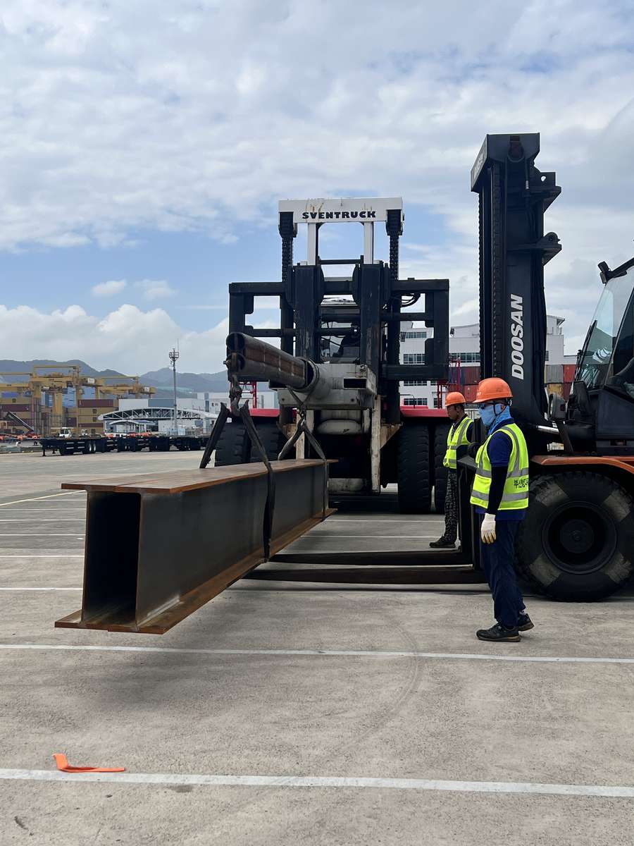 A single section moved by forklift