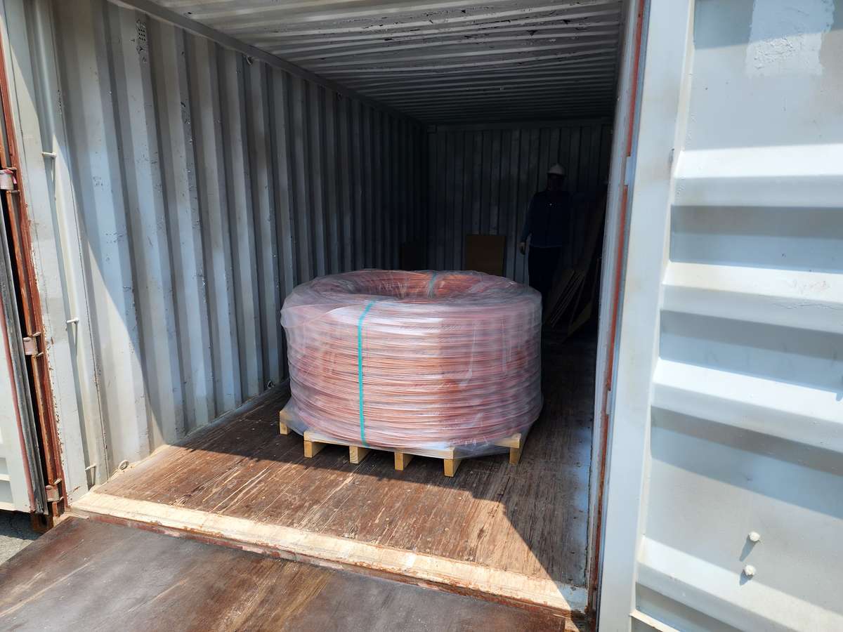 Palletised coil, single stow
