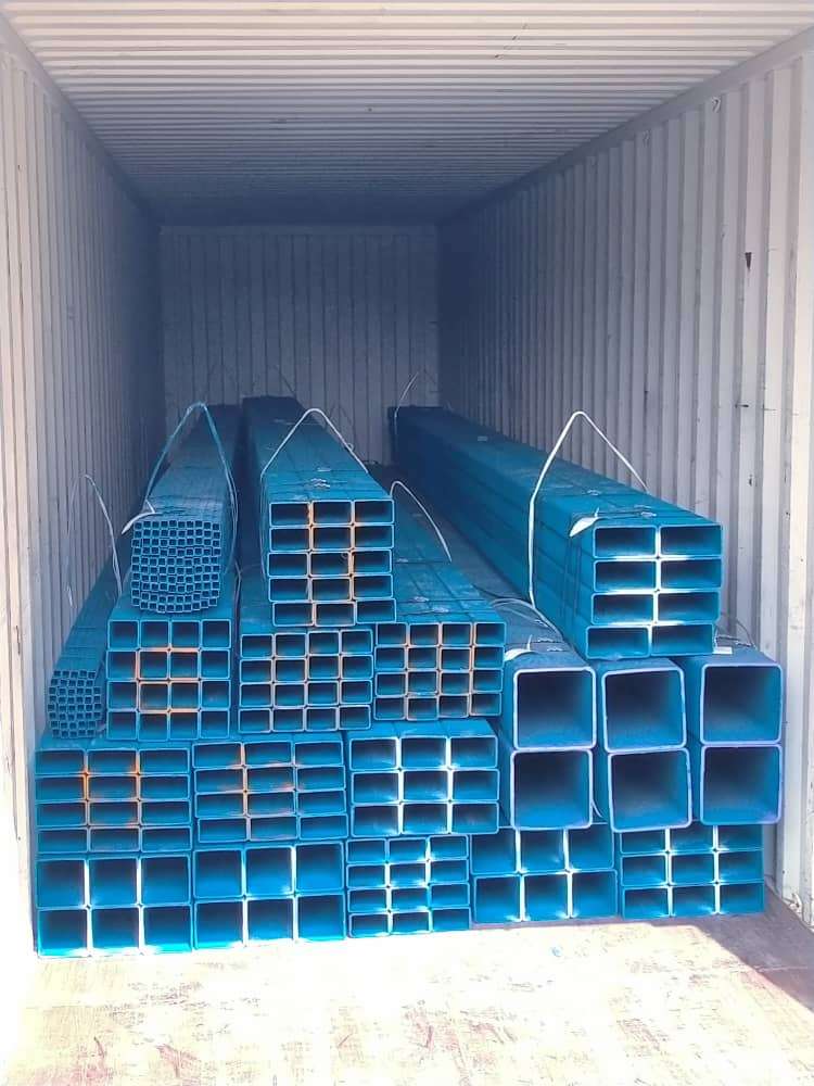 Coated section stowed for shipment